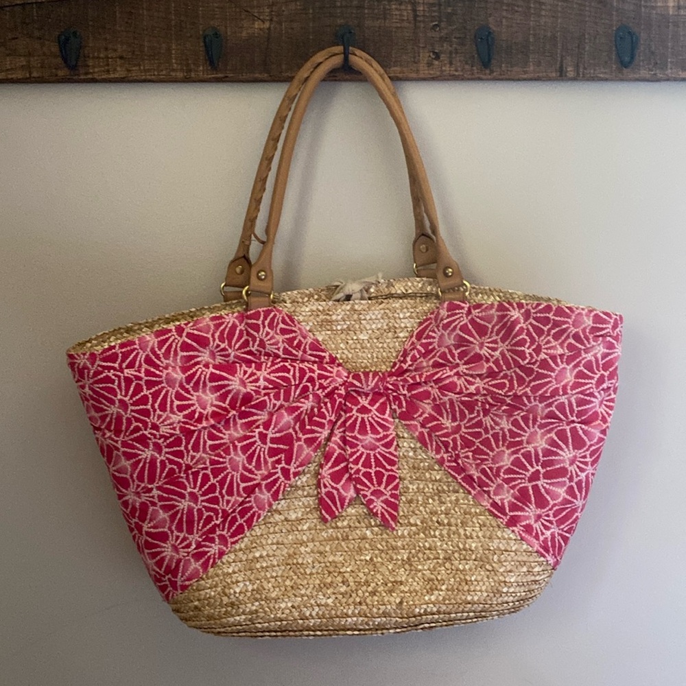 Calypso St. Barth for Target scarf and straw beach tote